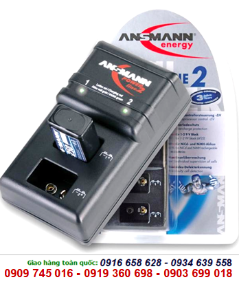 Ansmann Powerline 2, Máy sạc pin 9V sạc mỗi lần 1-2 viên pin sạc 9V 